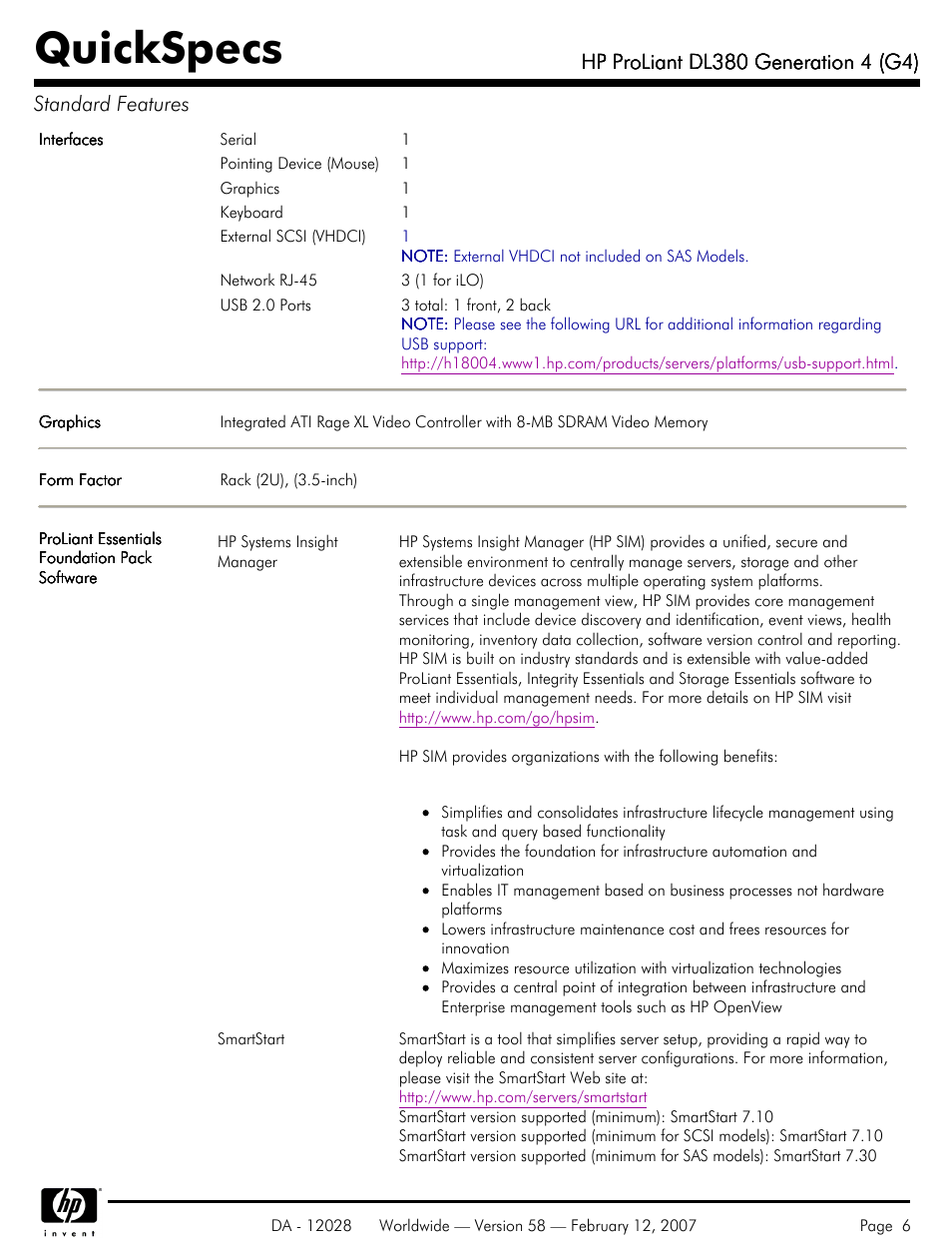 Quickspecs | HP SCSI User Manual | Page 6 / 48