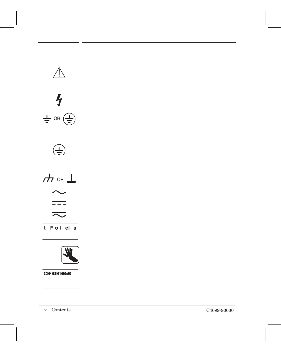 Safety symbols, General definition of safety symbols | HP 750 User Manual | Page 12 / 288