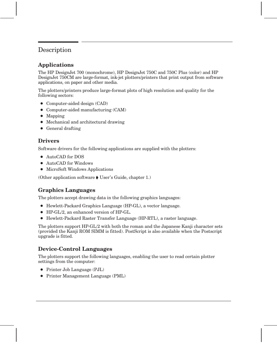 Description | HP 750 User Manual | Page 14 / 288