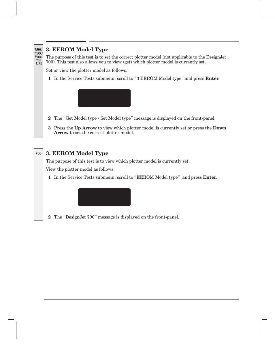 Eerom model type | HP 750 User Manual | Page 141 / 288