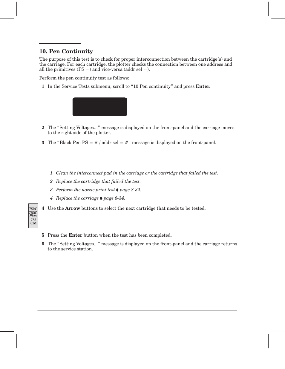 Pen continuity | HP 750 User Manual | Page 148 / 288