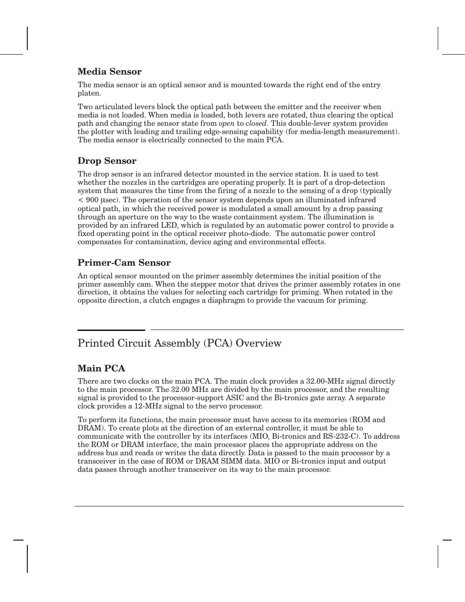 Printed circuit assembly (pca) overview | HP 750 User Manual | Page 49 / 288