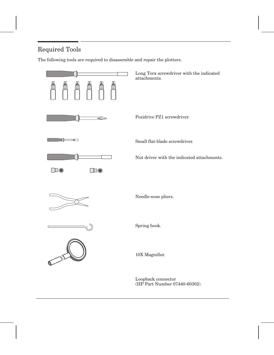 Required tools | HP 750 User Manual | Page 56 / 288