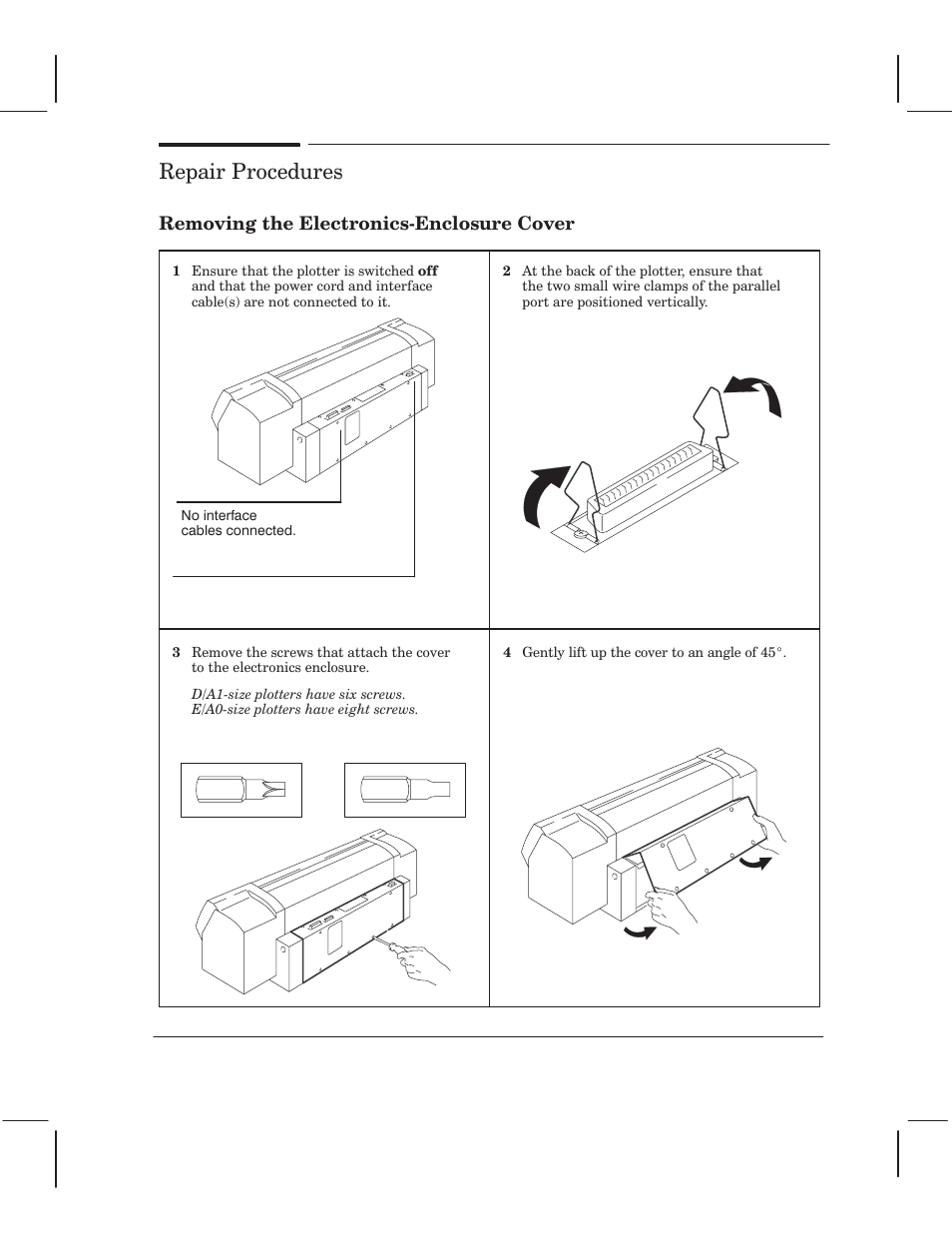 Repair procedures | HP 750 User Manual | Page 57 / 288