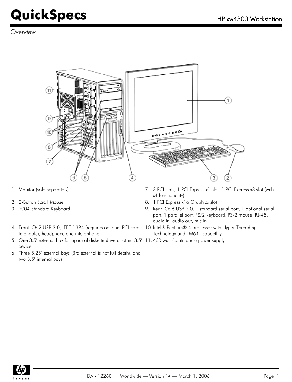 HP XW4300 User Manual | 85 pages