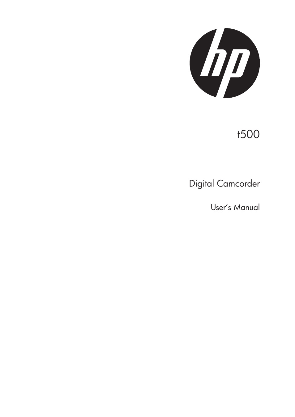 HP T500 User Manual | 45 pages