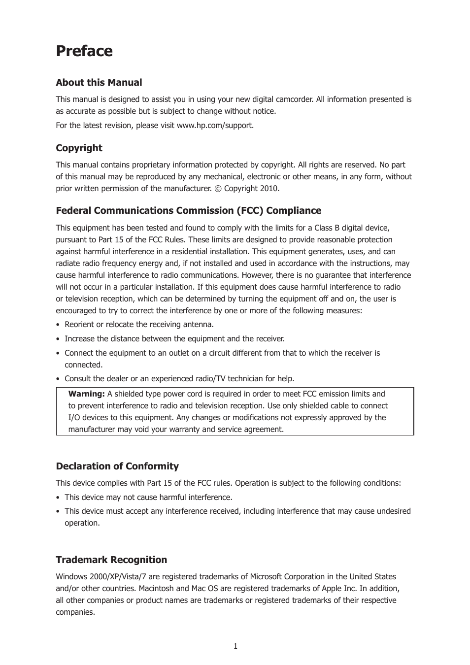 Preface | HP T500 User Manual | Page 5 / 45
