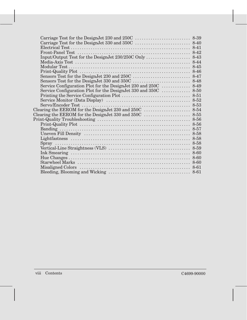 HP 250C User Manual | Page 10 / 268