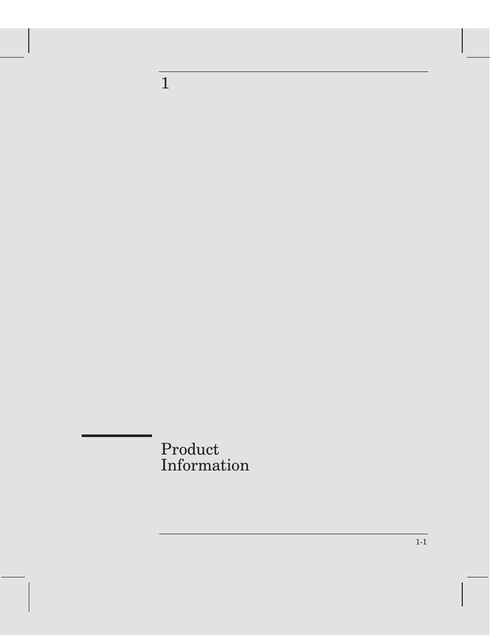 Chapter 1 product information, 1product information | HP 250C User Manual | Page 13 / 268