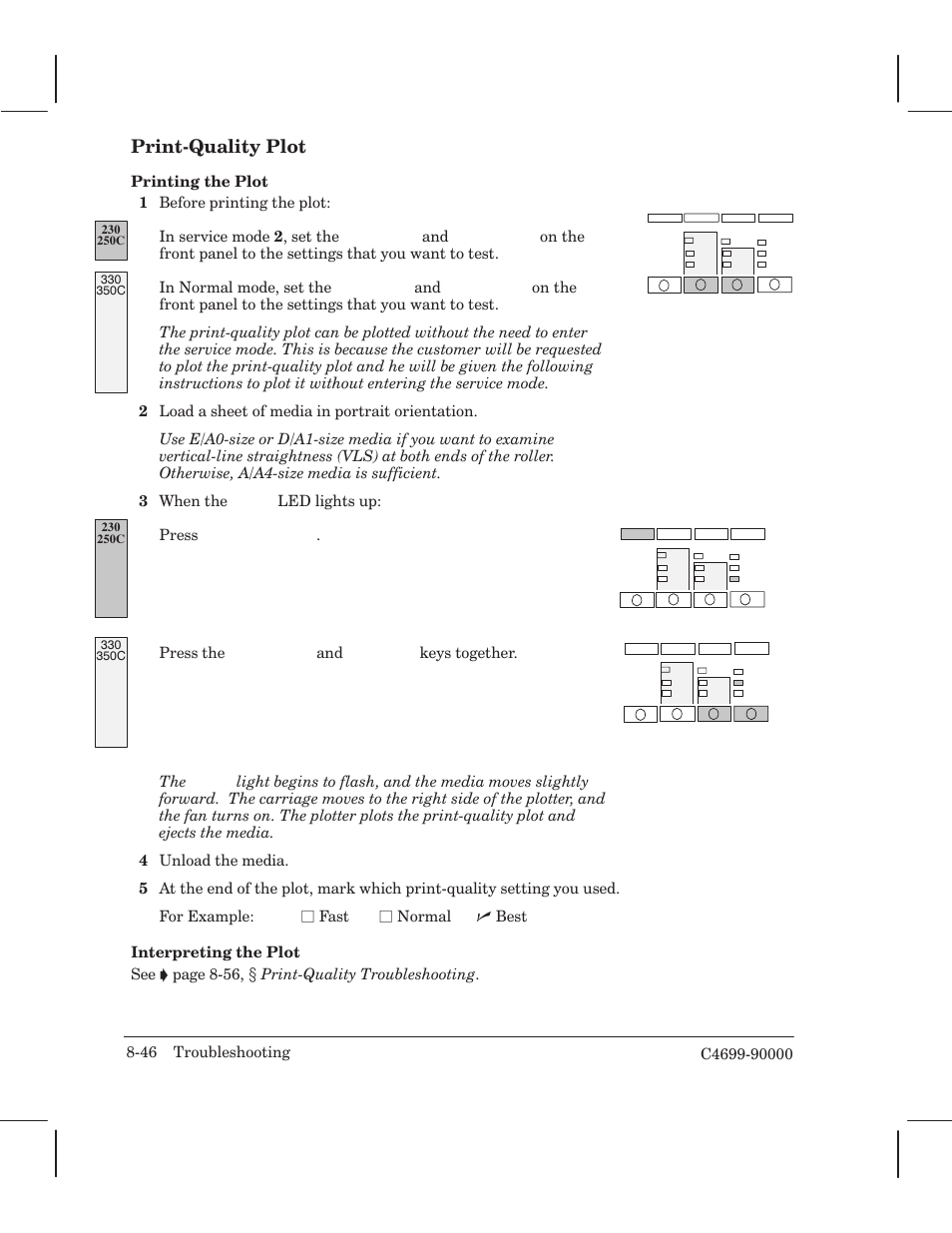 Printćquality plot | HP 250C User Manual | Page 180 / 268