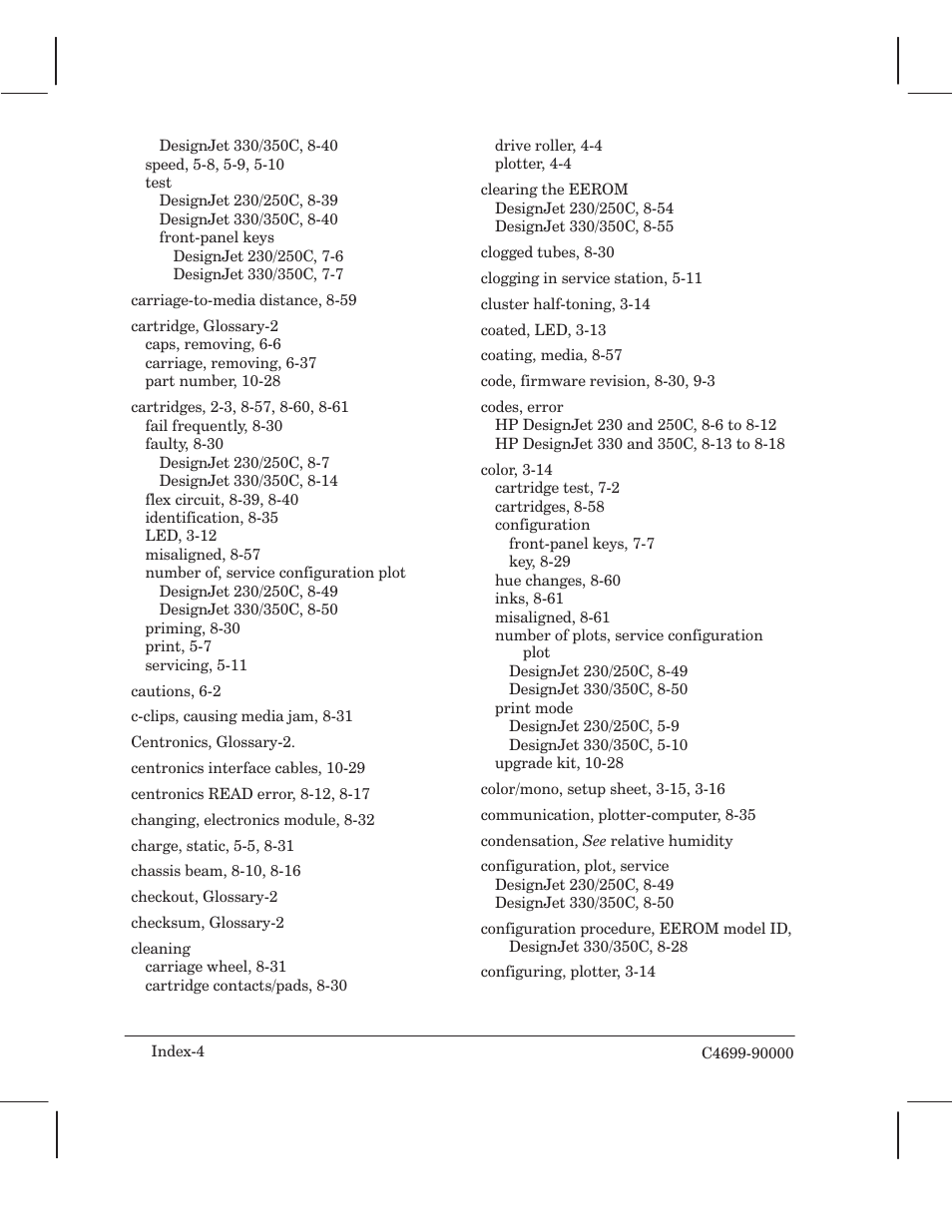 HP 250C User Manual | Page 252 / 268