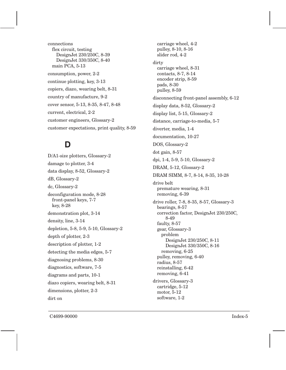 HP 250C User Manual | Page 253 / 268