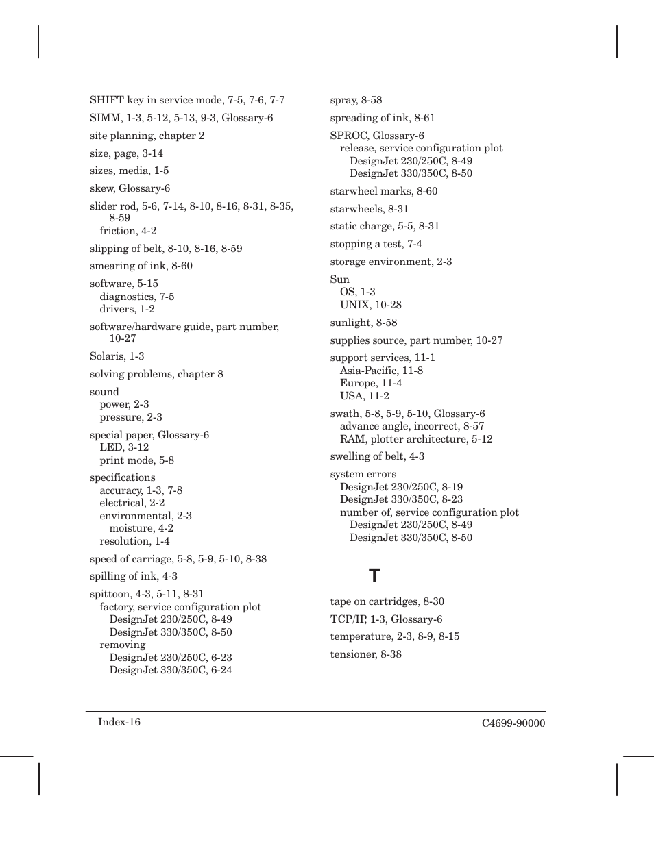 HP 250C User Manual | Page 264 / 268