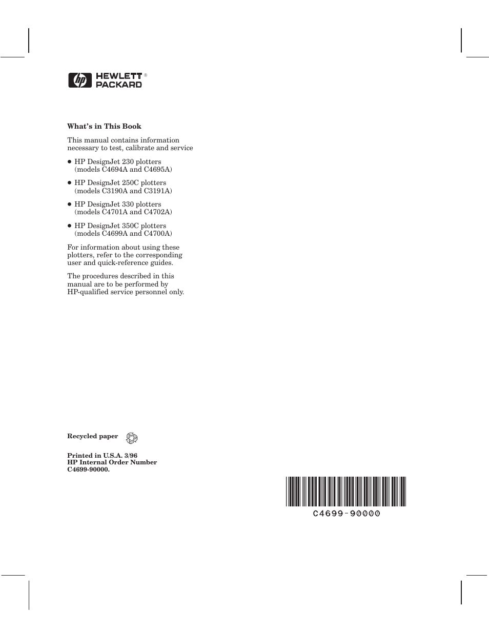 HP 250C User Manual | Page 268 / 268