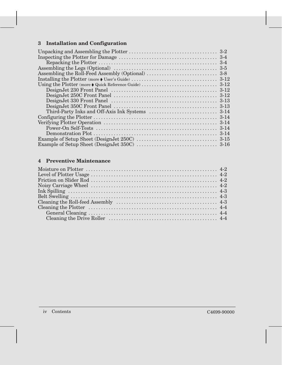 HP 250C User Manual | Page 6 / 268