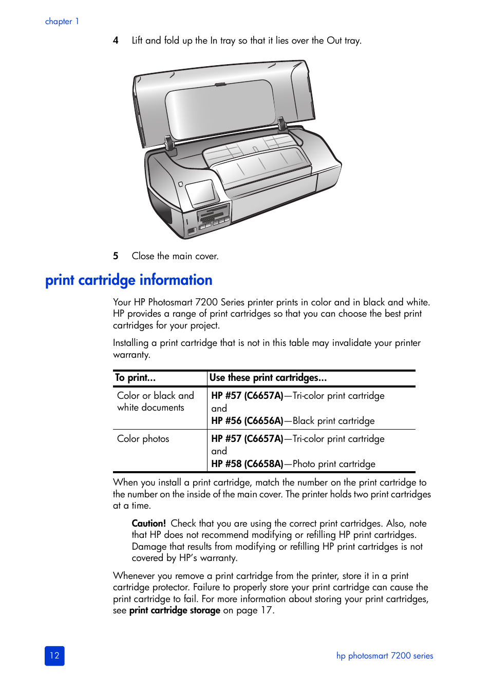 Print cartridge information | HP Photosmart 7200 Series User Manual | Page 16 / 64