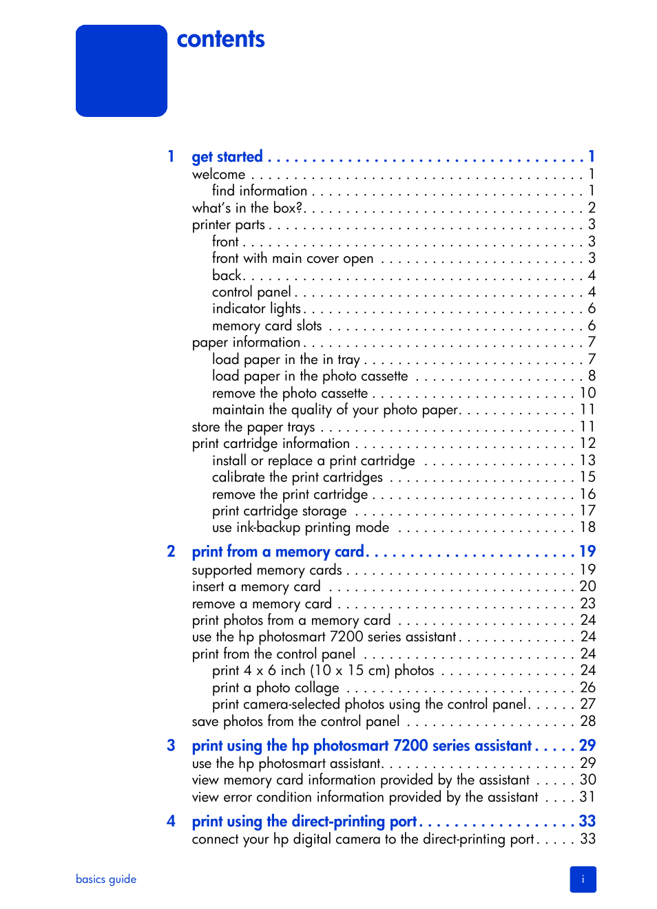 HP Photosmart 7200 Series User Manual | Page 3 / 64