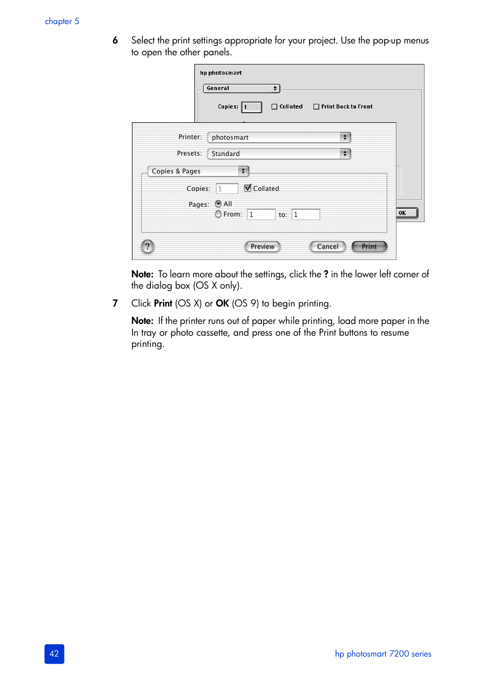 HP Photosmart 7200 Series User Manual | Page 46 / 64