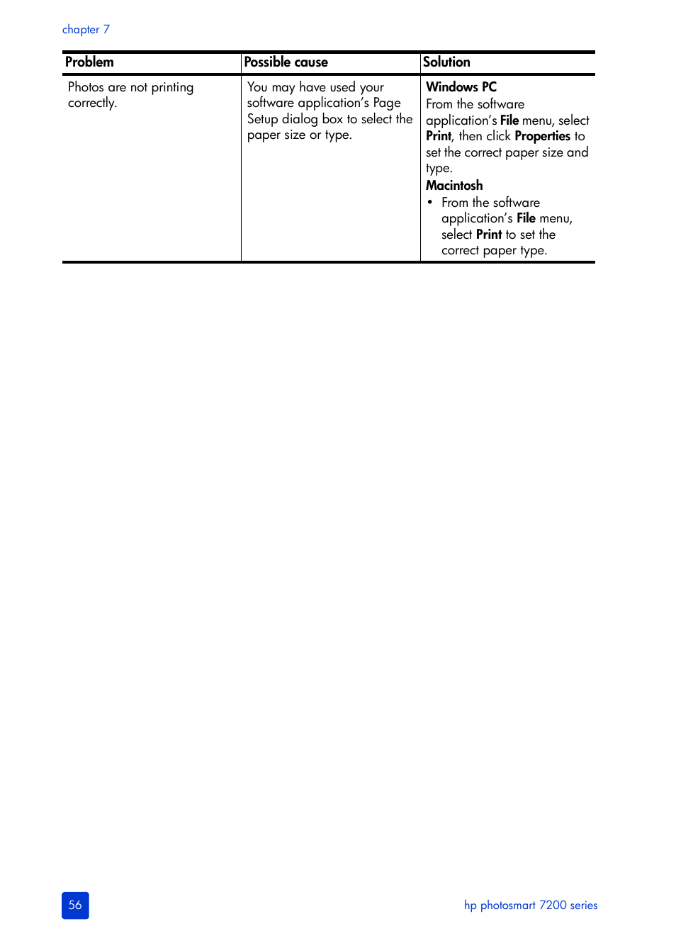 HP Photosmart 7200 Series User Manual | Page 60 / 64