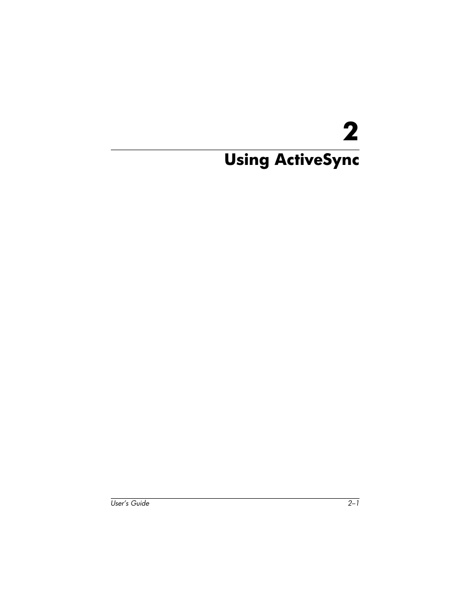 Using activesync, 2 using activesync | HP H1930 User Manual | Page 21 / 127