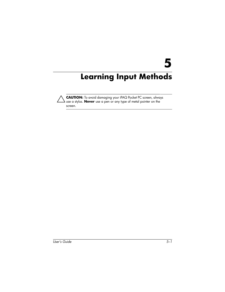 Learning input methods, 5 learning input methods | HP H1930 User Manual | Page 57 / 127