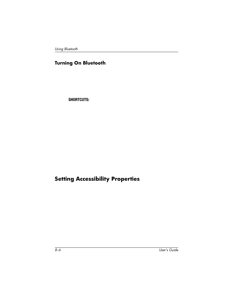 Setting accessibility properties, Setting accessibility properties –6 | HP H1930 User Manual | Page 80 / 127