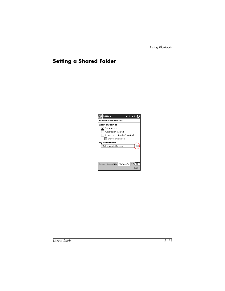 Setting a shared folder, Setting a shared folder –11 | HP H1930 User Manual | Page 85 / 127