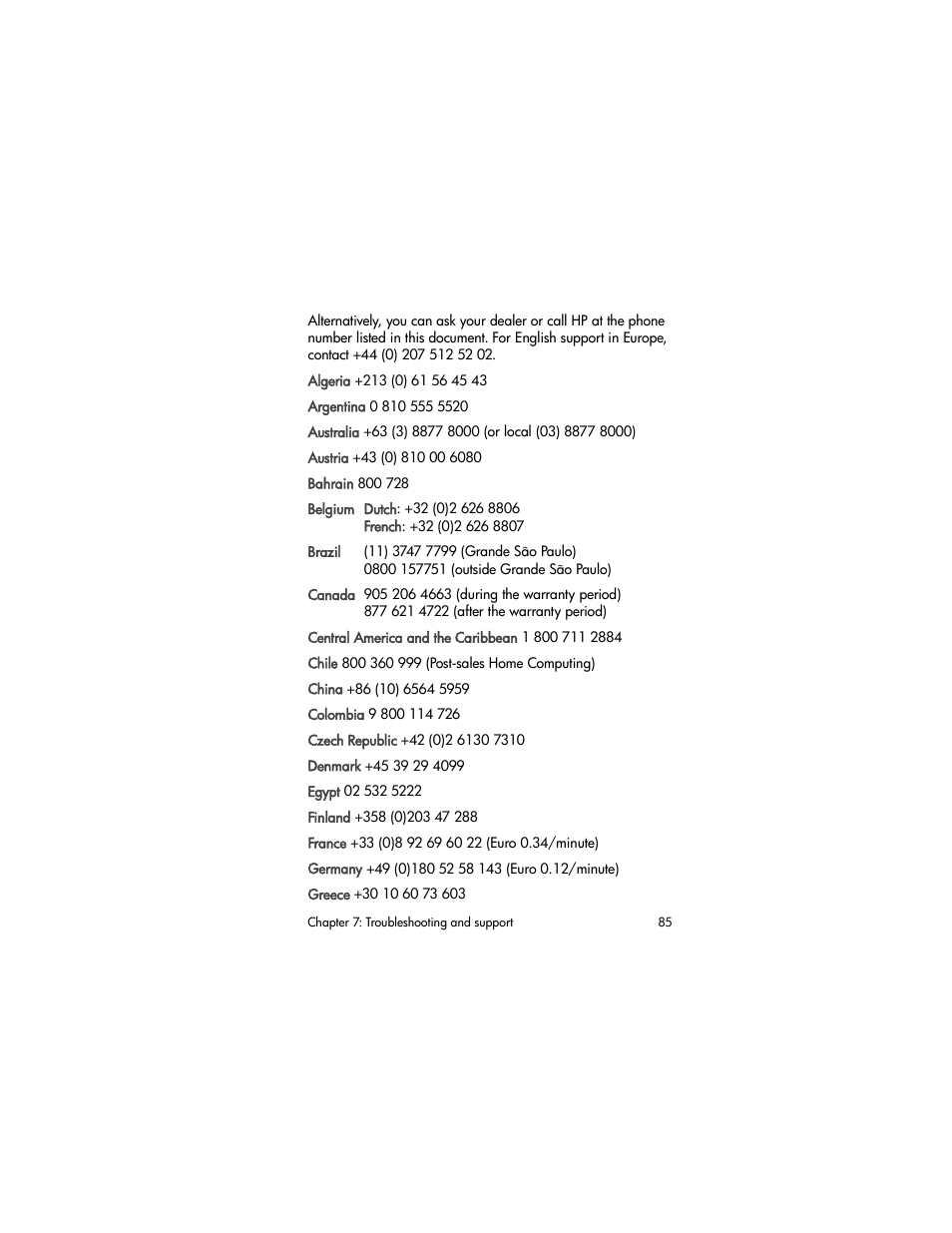 HP 850 User Manual | Page 85 / 112