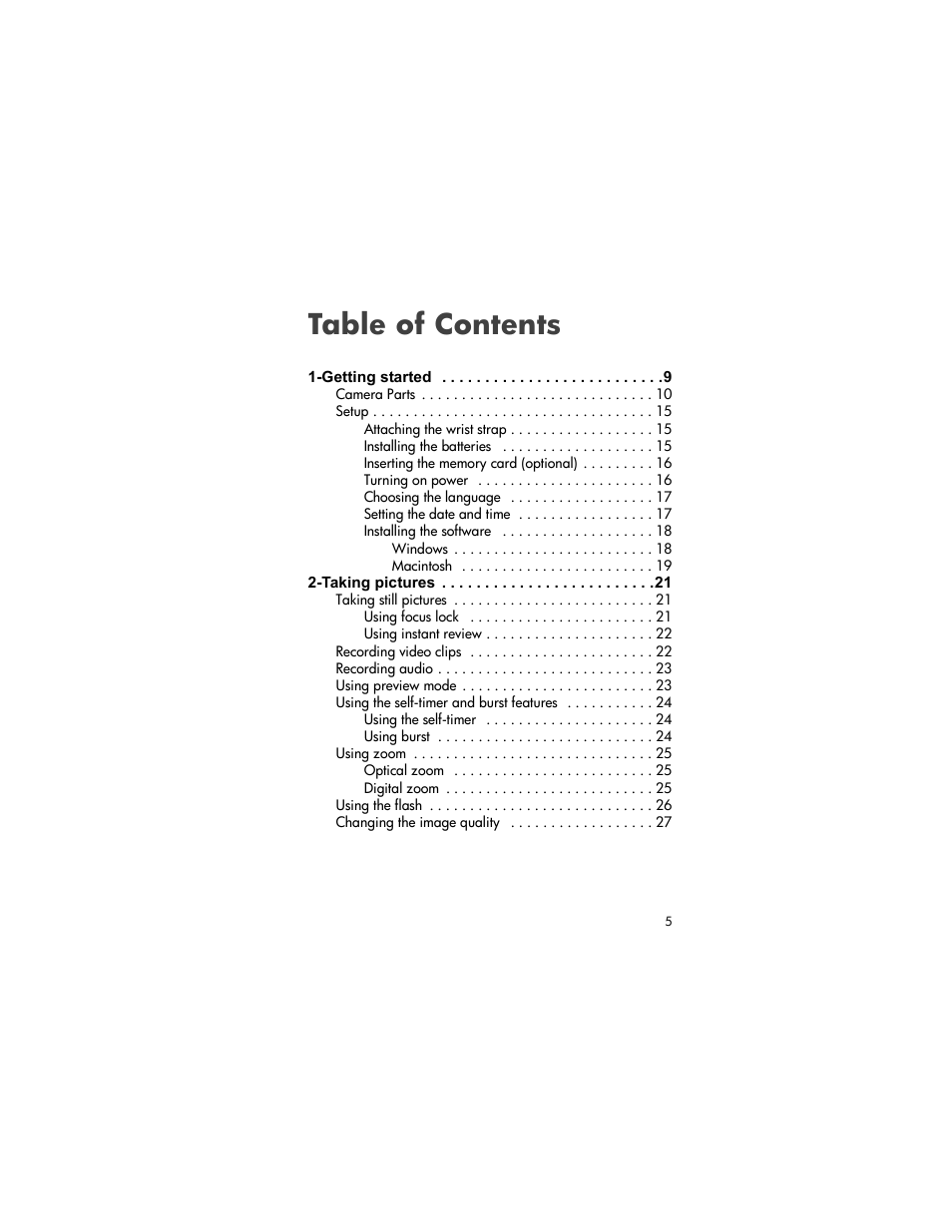 HP photosmart 720 User Manual | Page 5 / 88