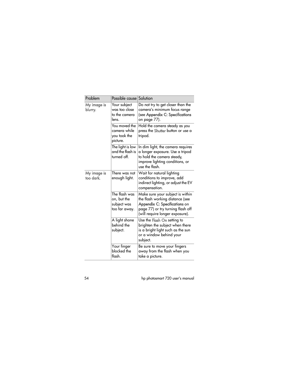 HP photosmart 720 User Manual | Page 54 / 88