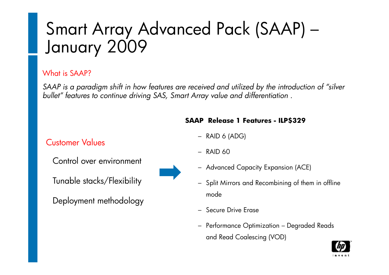 Smart array advanced pack (saap) – january 2009 | HP ProLiant G6 User Manual | Page 32 / 58