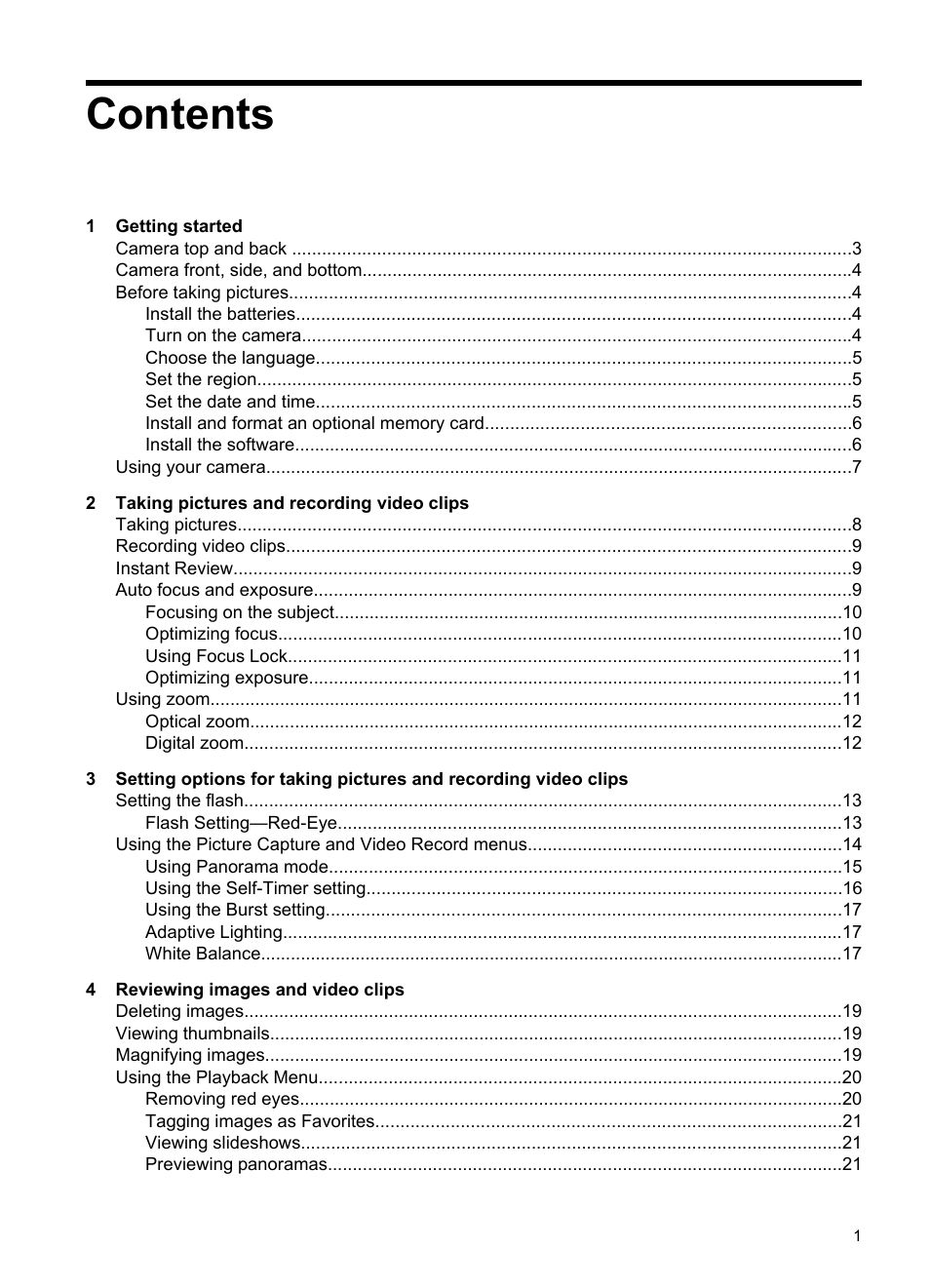 HP Photosmart M730 Series User Manual | Page 3 / 50