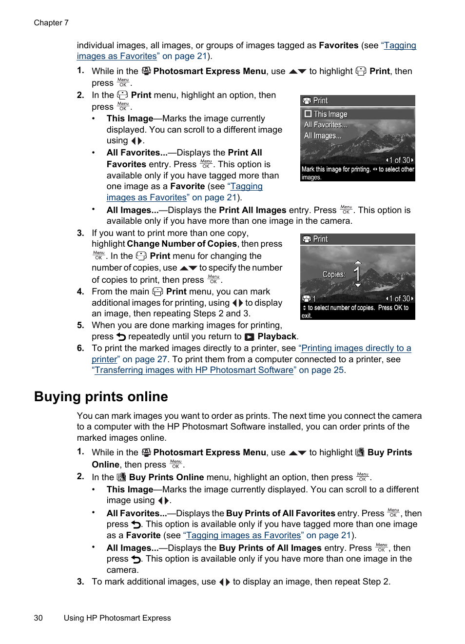 Buying prints online, Buying | HP Photosmart M730 Series User Manual | Page 32 / 50