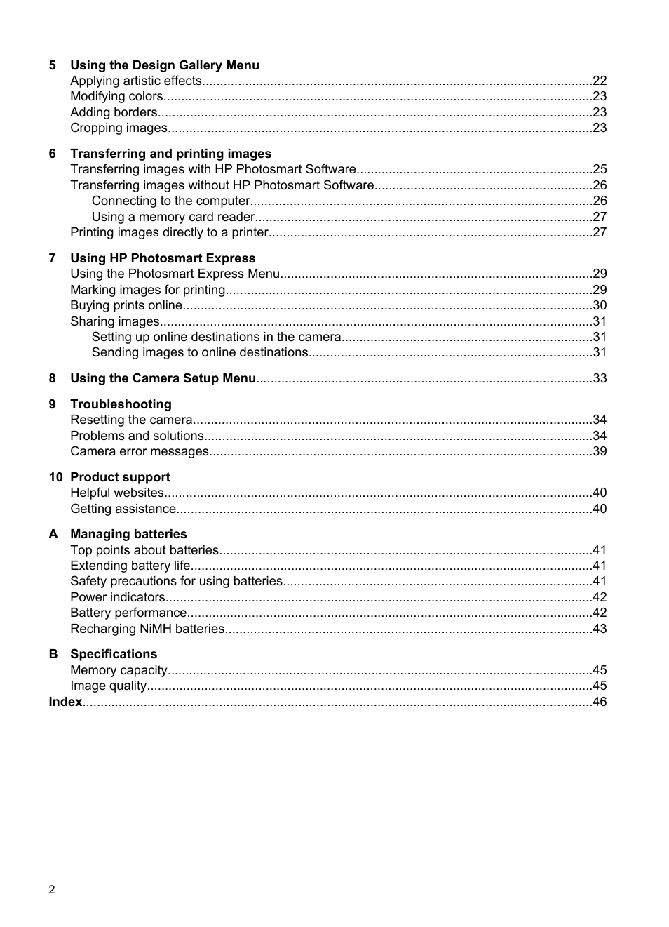 HP Photosmart M730 Series User Manual | Page 4 / 50