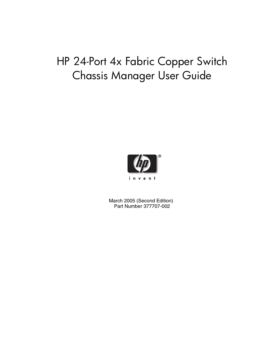 HP 377707-002 User Manual | 92 pages