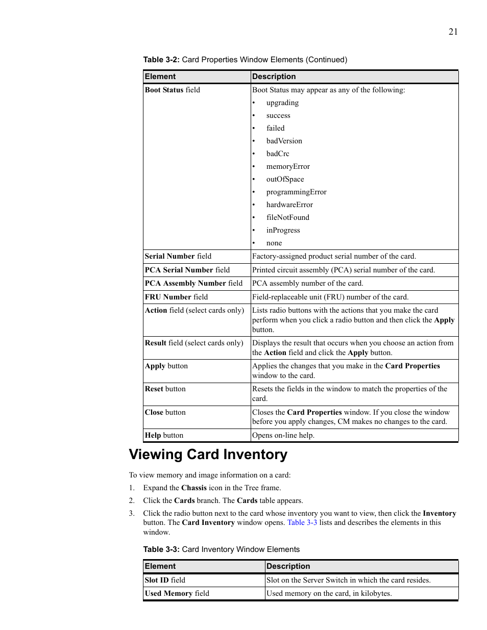 Viewing card inventory, View card inventory | HP 377707-002 User Manual | Page 29 / 92