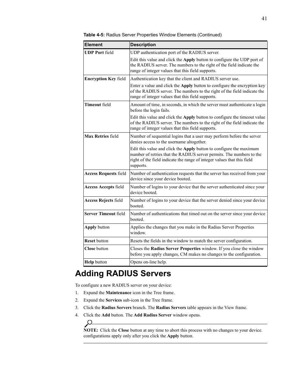 Adding radius servers, Add radius servers | HP 377707-002 User Manual | Page 49 / 92