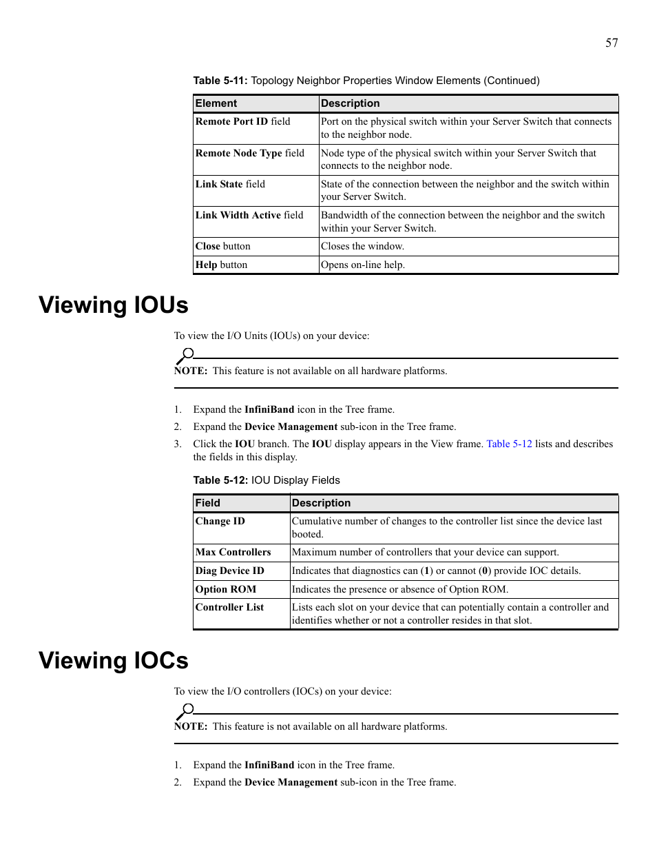 Viewing ious, Viewing iocs, View ious view iocs | HP 377707-002 User Manual | Page 65 / 92