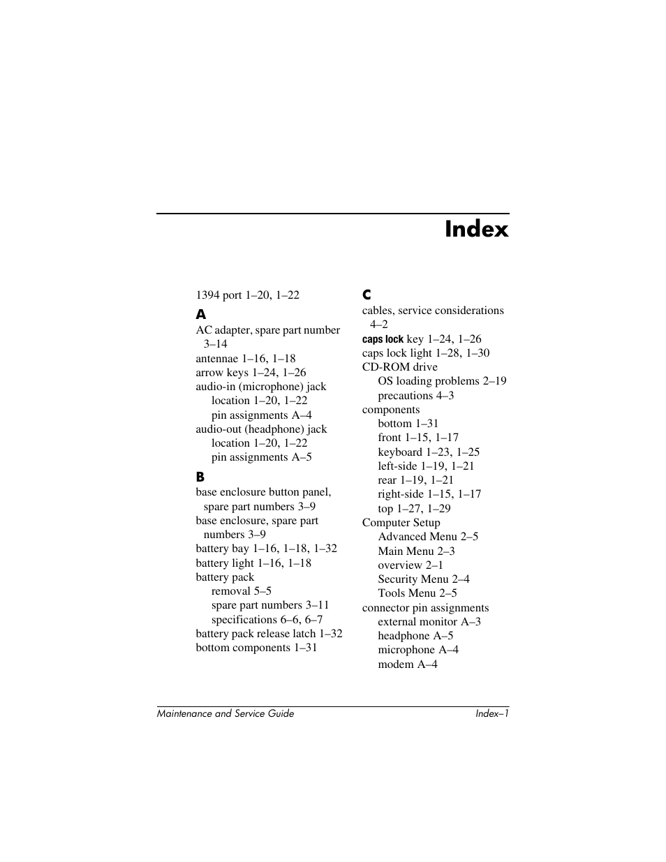 Index | HP ZE4900 User Manual | Page 177 / 182