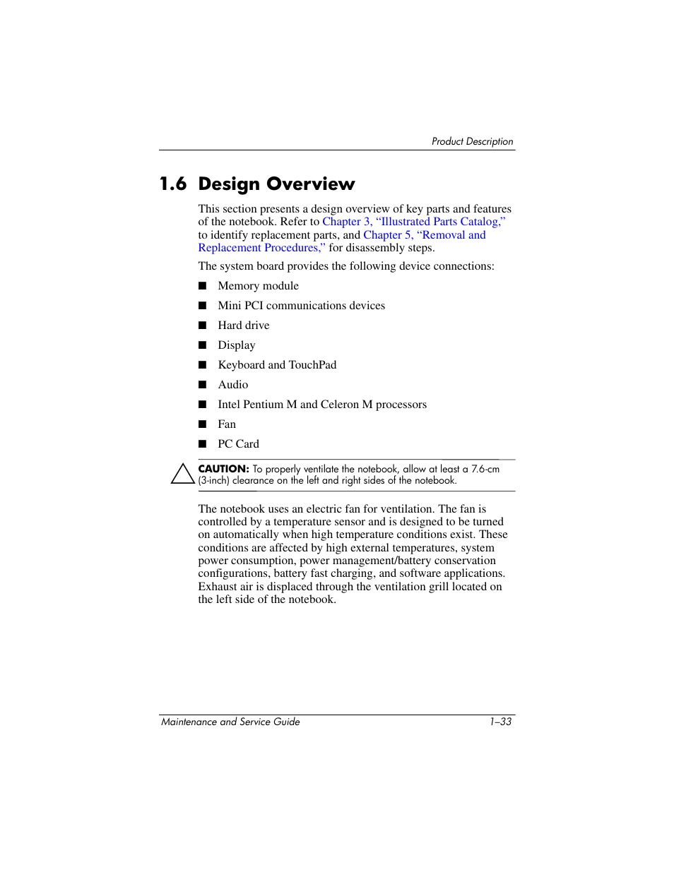 6 design overview, 6 design overview –33 | HP ZE4900 User Manual | Page 38 / 182