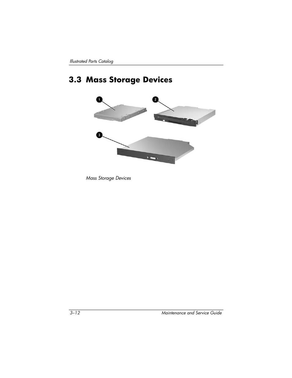 3 mass storage devices, 3 mass storage devices –12 | HP ZE4900 User Manual | Page 74 / 182