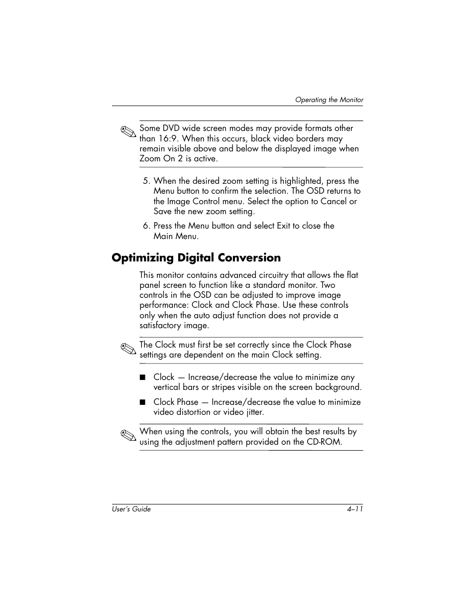 Optimizing digital conversion, Optimizing digital conversion –11 | HP f2304 User Manual | Page 31 / 56
