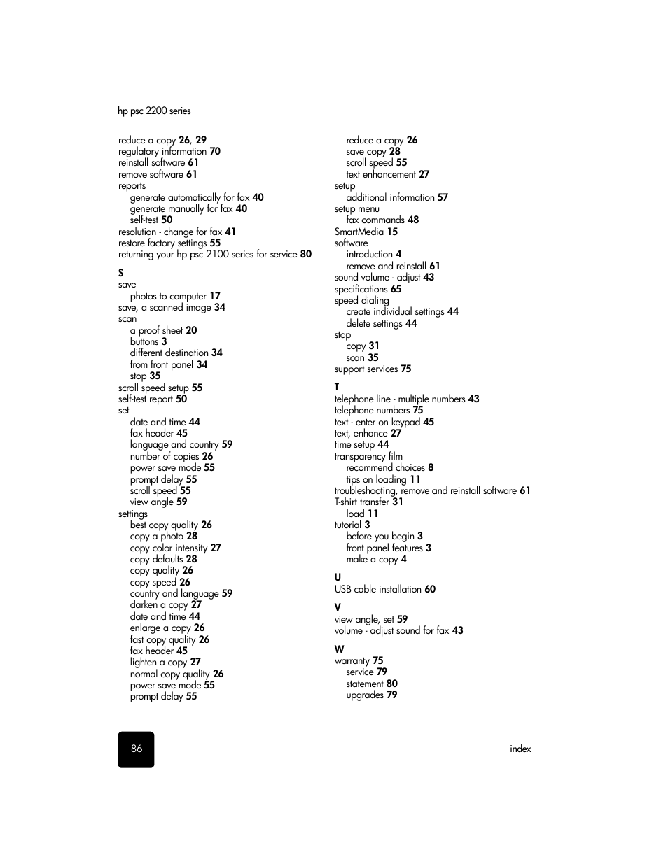 HP 2200 User Manual | Page 92 / 94