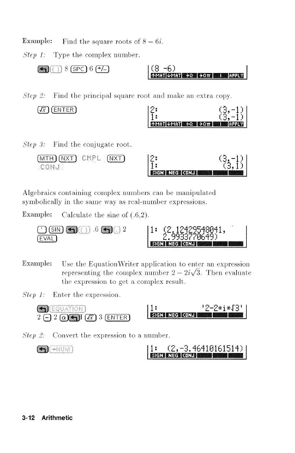 L-hn jl8f^l6fvt, C3,-l), S) q | O|5di | HP 48G User Manual | Page 40 / 116