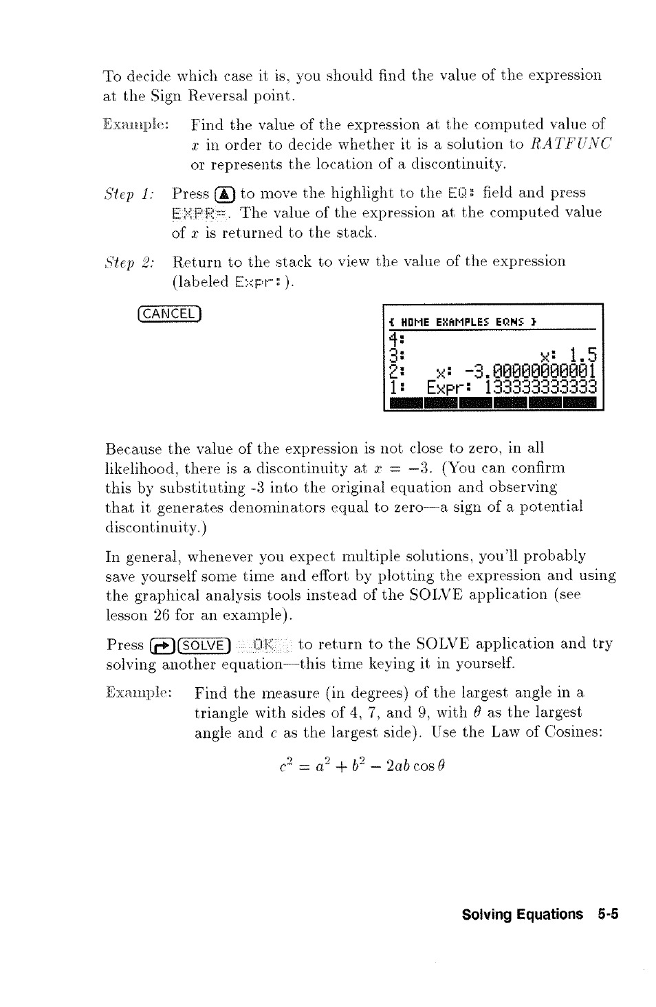 X! 1.5 2 | HP 48G User Manual | Page 59 / 116