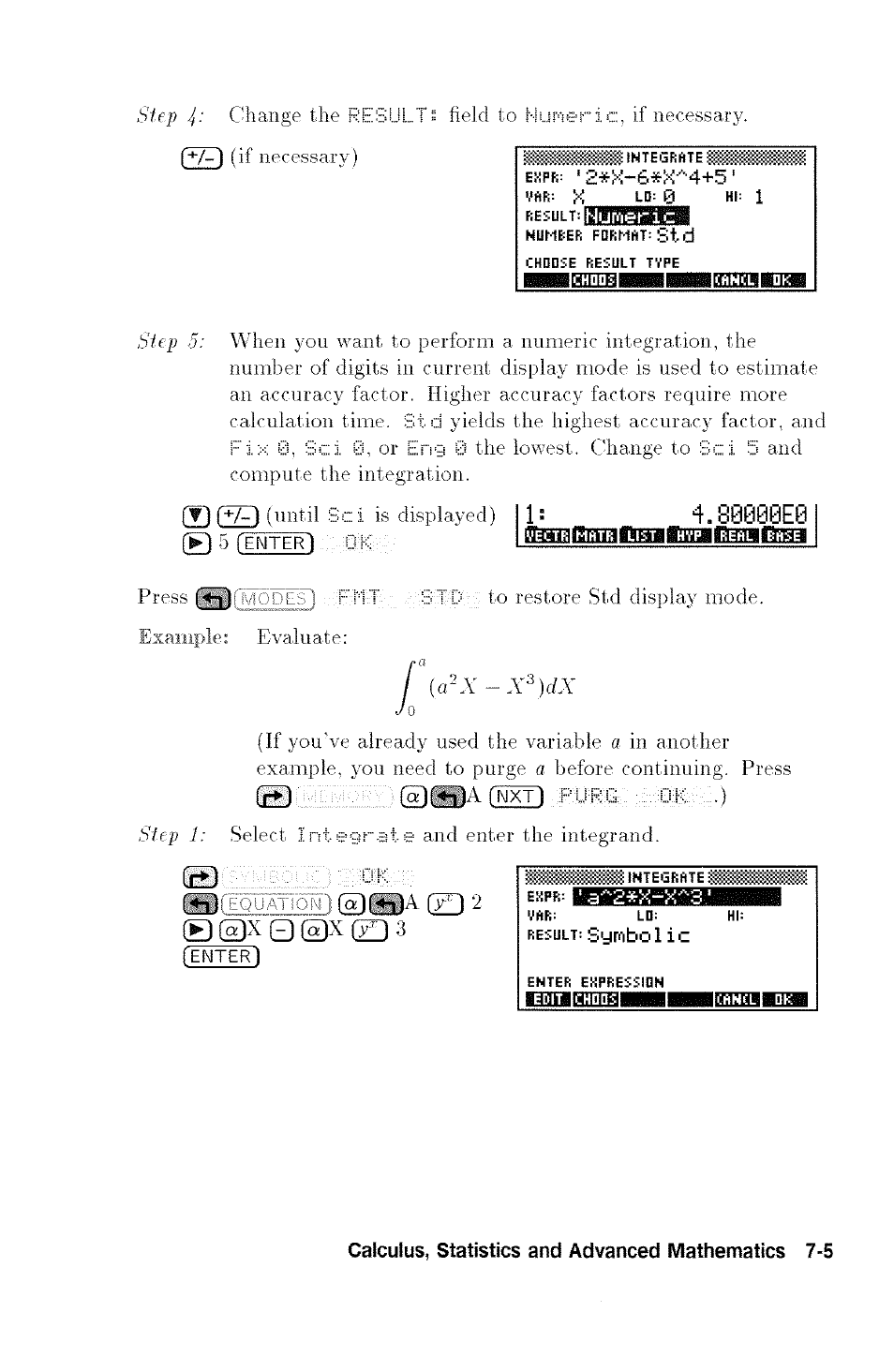 I;hbiraa, S) (zd 2, Want | Perform | HP 48G User Manual | Page 89 / 116