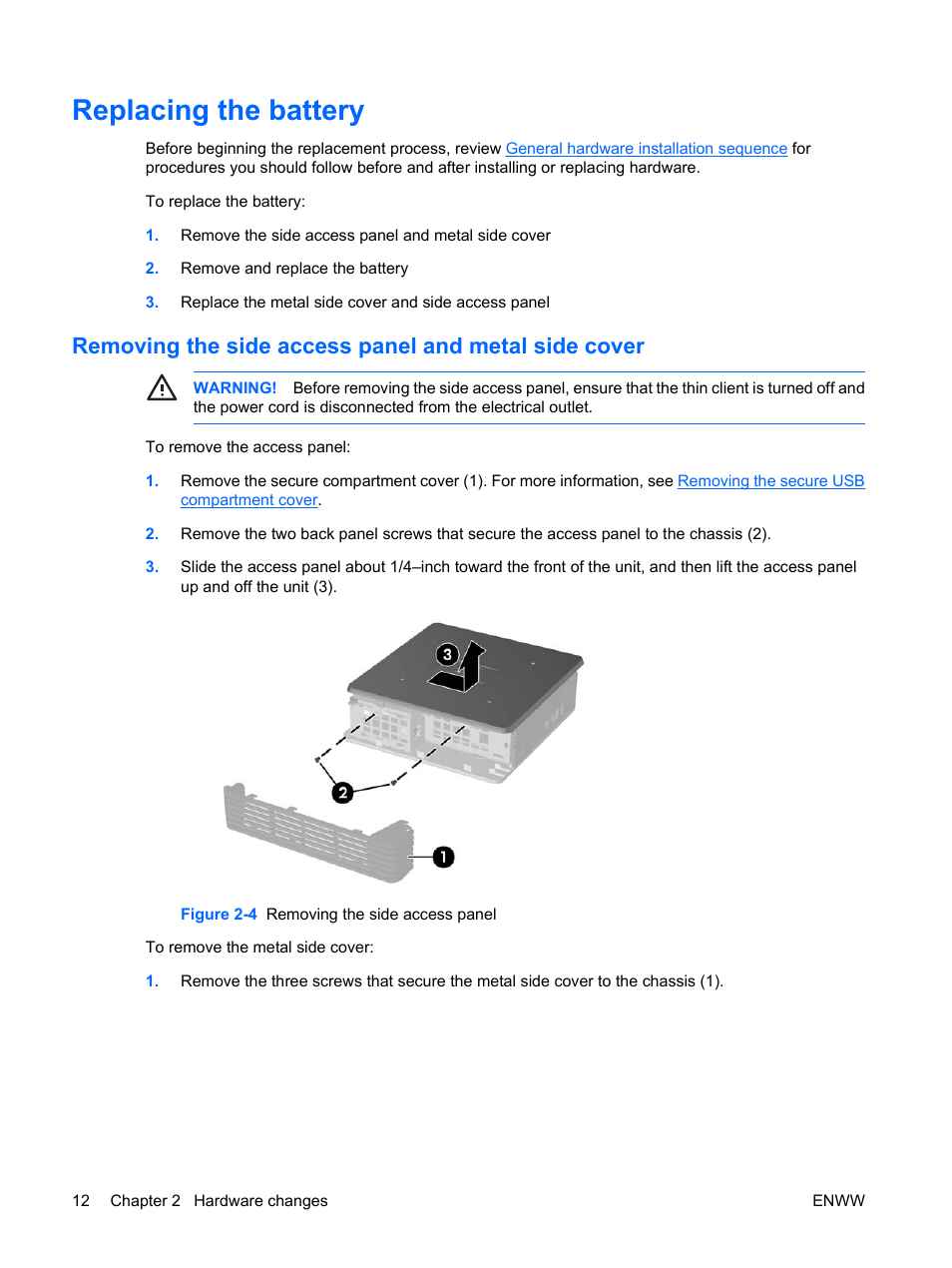 Replacing the battery | HP t5135 User Manual | Page 18 / 34