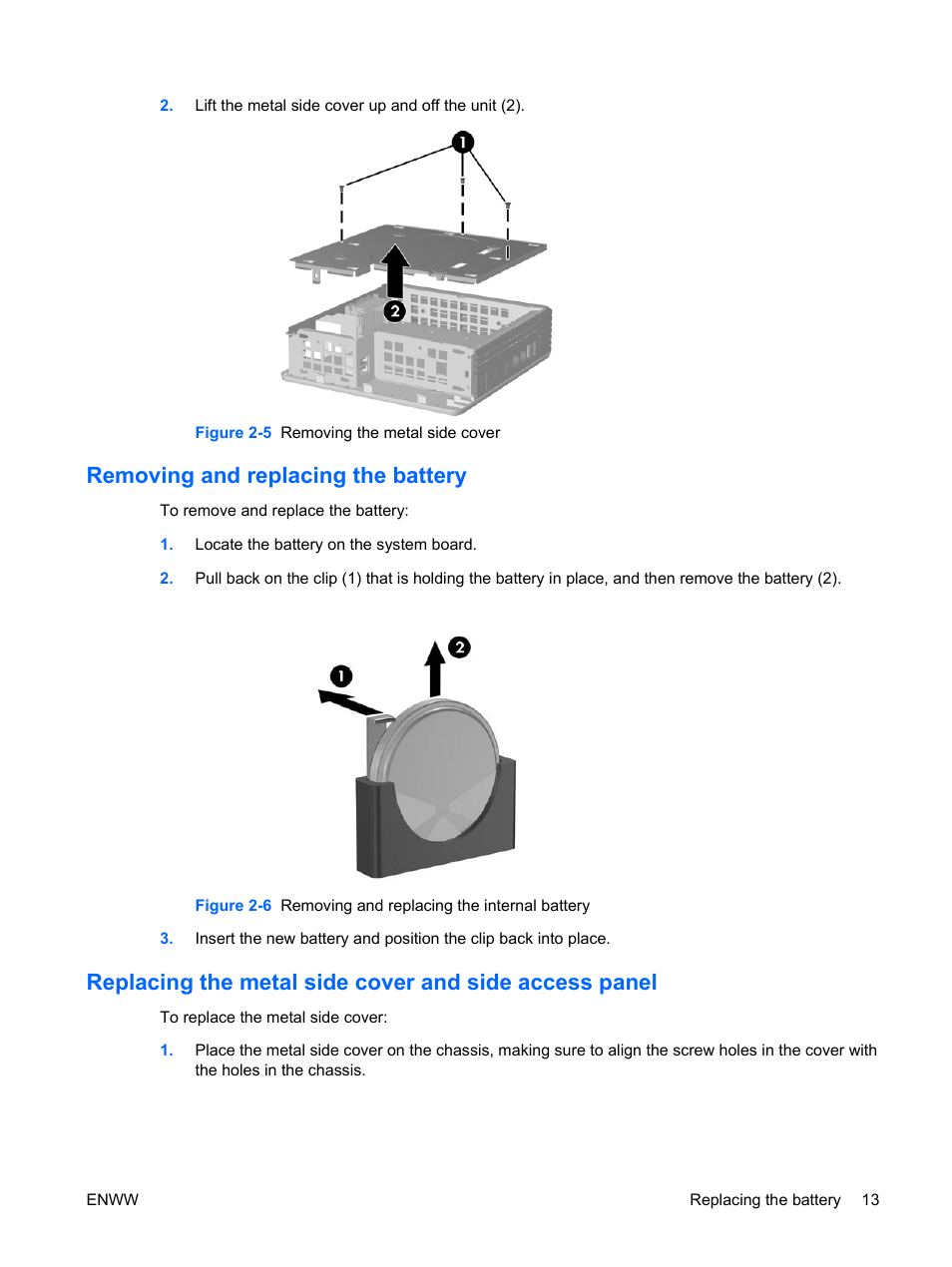 Removing and replacing the battery | HP t5135 User Manual | Page 19 / 34
