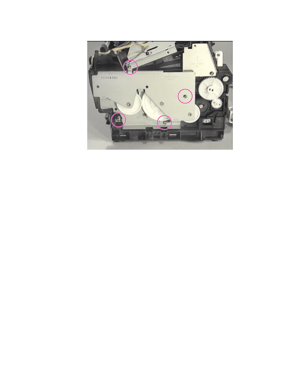 Gear train motor and solenoid removal (continued) | HP 1100AHP User Manual | Page 98 / 202