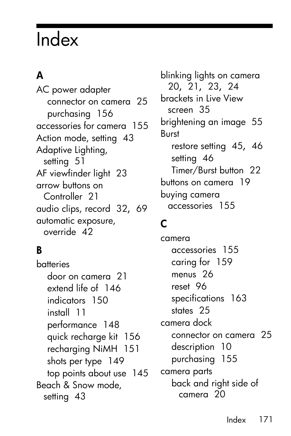 Index | HP M417/M517 User Manual | Page 171 / 177